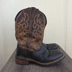 Laredo Black and Brown Cowboy Boots